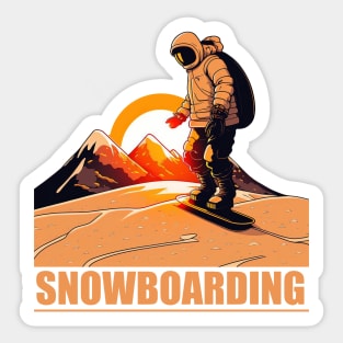 snow boarding Sticker